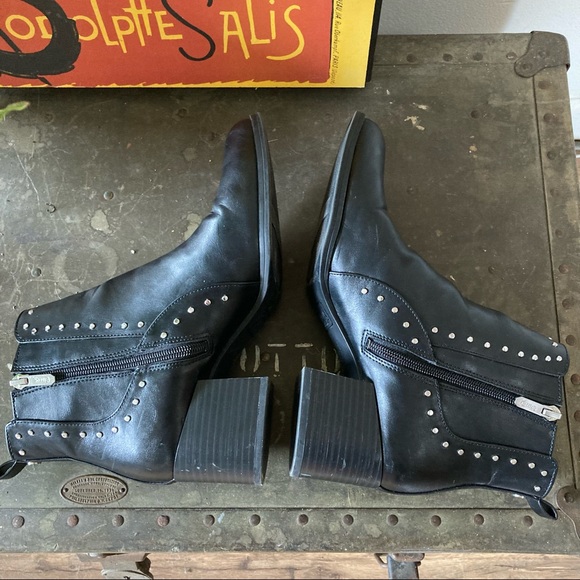 Circus by Sam Edelman Jenna Pointed Toe Studded Boots - Picture 7 of 13